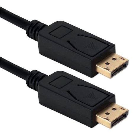 Qvs QVS DP8-10 10 ft. DisplayPort 1.4 Ultra HD 8K Black Cable with Latches DP8-10
